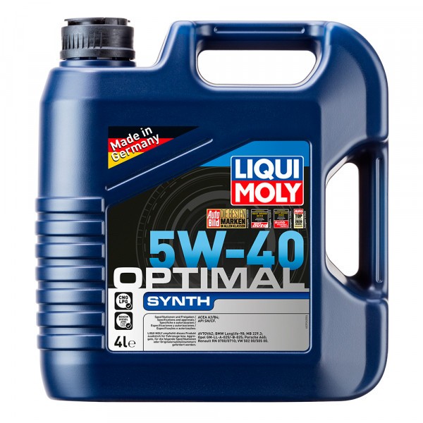3926-LIQUI MOLY-НС-синтетическое моторное масло LIQUI MOLY Optimal Synth 5W-40 4л-1