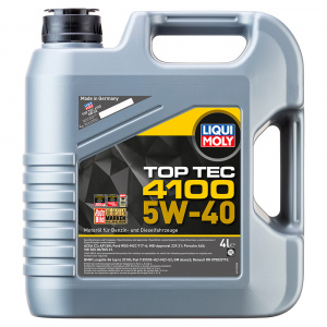 7547-LIQUI MOLY-НС-синтетическое моторное масло LIQUI MOLY Top Tec 4100 5W-40 4л-1