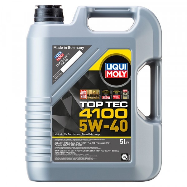 7501-LIQUI MOLY-НС-синтетическое моторное масло LIQUI MOLY Top Tec 4100 5W-40 5л-1
