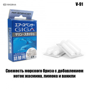 V-91-EIKOSHA-Запасной элемент для ароматизатора на кондиционер Giga - MARINE SQUASH-1