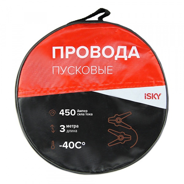 IJL450-ISKY-Провода прикуривания iSky, 450 Амп., 3 м, в сумке -2