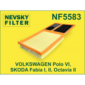 NF5583-NEVSKY FILTER-NF5583 НЕВСКИЙ ФИЛЬТР воздушный VOLKSWAGEN Polo VI, SKODA Fabia I, II, Octavia II-1