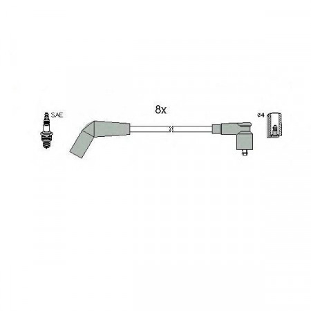 T131B-TESLA-Комплект проводов зажигания (BOSCH), RR P38-1