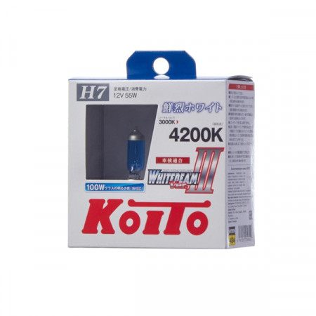 P0755W-Koito-Лампа высокотемпературная Koito Whitebeam H7 12V 55W (100W) 4200K (комплект 2 шт.)-2