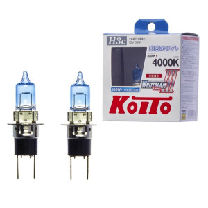 P0753W-Koito-Лампа высокотемпературная Koito Whitebeam H3c 12V 55W (100W) 4000K (комплект 2 шт.)-1