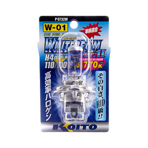 P0732W-Koito-Лампа высокотемпературная Koito Whitebeam H4U 12V 60/55W (110/110W) 3770K, блистер-упаковка 1 шт.-1